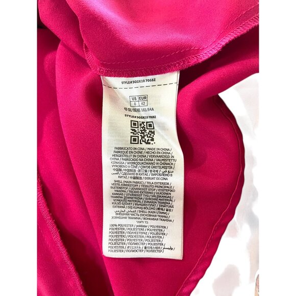 Marciano Wonderland Maxi Dress Pink Size 6 Chiffon Glam Beach Vacation Bohemian - Picture 4 of 16